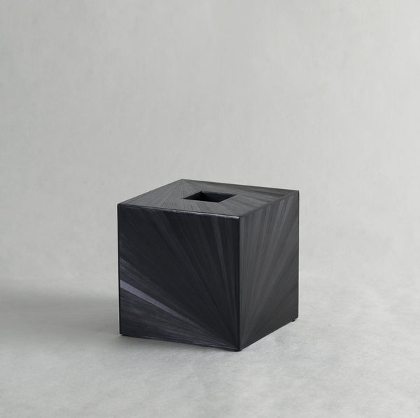 Soleil Tissue Box - Ebony Straw, Square