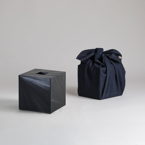 Forest Tissue Box - Ebony Straw, Square