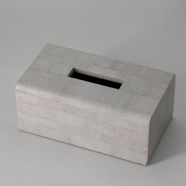 Tissue Box, Long, Parallel Line Shagreen