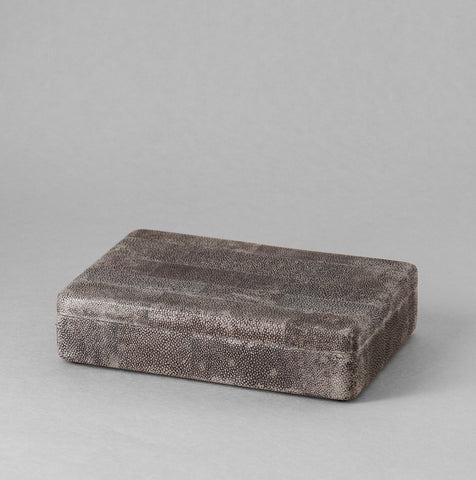 Shagreen Curved Box | Natural Chocolate, L