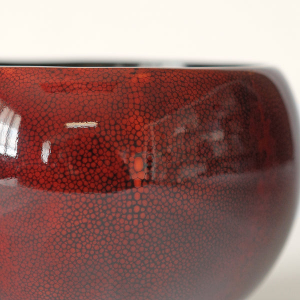 Boshu Bowl - Red Shagreen Lacquer, S