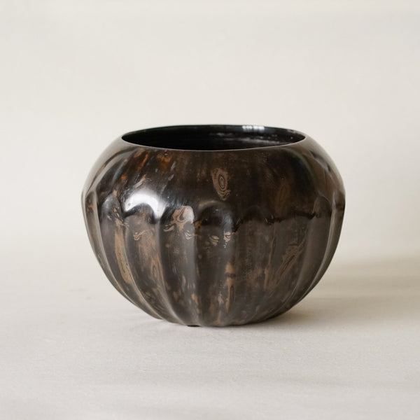 Ribbed Bowl, Black Bronze