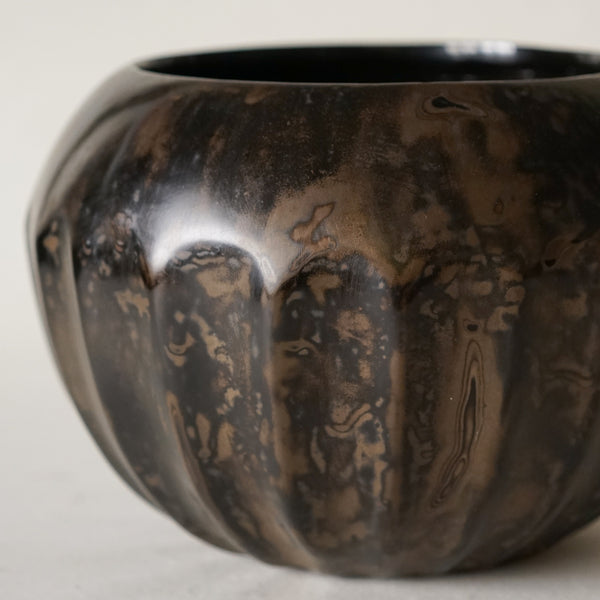 Ribbed Bowl, Black Bronze