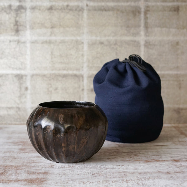 Ribbed Bowl, Black Bronze