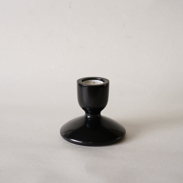 Platter Candleholder, Black