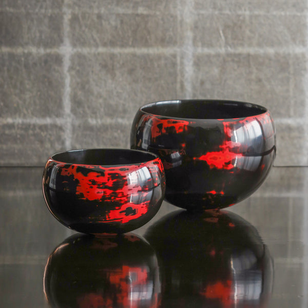 Boshu Bowl - Slight Red Negoro, L